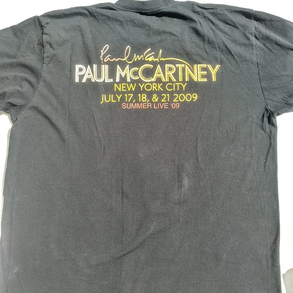 Paul McCartney Summer Live '09 New York City Dates Concert Graphic T-Shirt XL - Picture 5 of 6